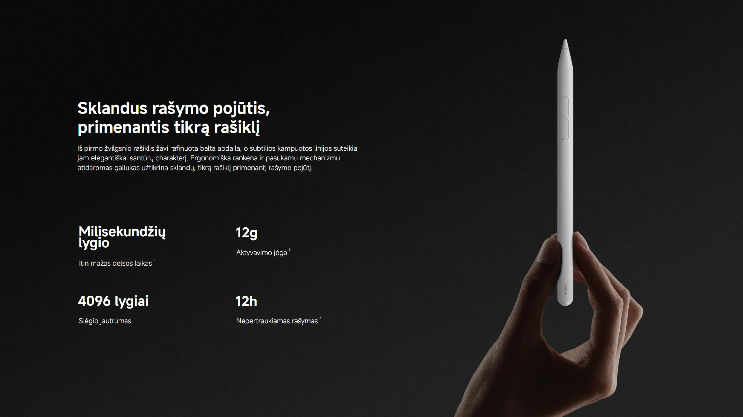 Xiaomi Redmi Smart Pen 1S, balta, 4 nuotrauka